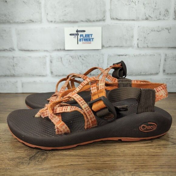 Chaco ZX2 Women’s Sport Hiking Outdoor Sandals Patched Amber Orange Brown Size 7 - Picture 4 of 9
